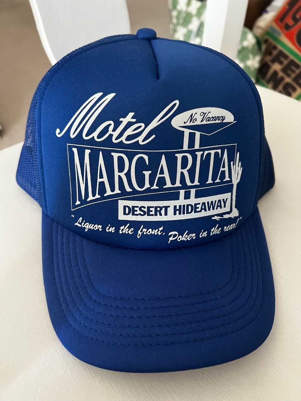 Margarita Desert Hideaway Blue Trucker Hat - Picture 2 of 2